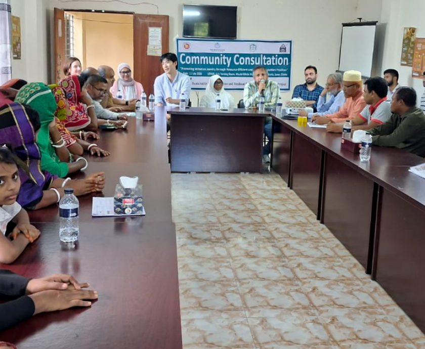 Representatives from the World Bank and PKSF's SMART Project Management Unit visited the Imitation Jewelry sub-project, implemented by Social Upliftment Society (SUS) in Savar, on 15 July 2026 to review its implementation progress.