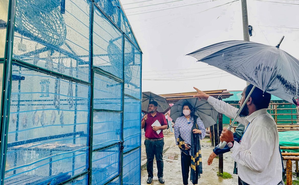 World Bank delegation and officials from PKSF and Coast Foundation attend a progress review meeting on the SMART dry fish processing sub-project in Cox’s Bazar.